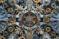 Intricate and Detailed Mechanism of Interlocking Gears