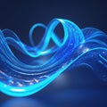 Abstract blue light waves Royalty Free Stock Photo