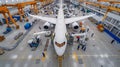 Airplane Assembly in Factory Royalty Free Stock Photo