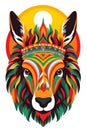 Mexican spirit animal with a colorful motif generated by ai