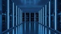 Data Center Server Room Modern IT Infrastructure, Blue Tone Royalty Free Stock Photo