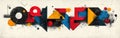 Modern Retro Fusion: Vibrant Typography and Letterforms with Dynamic Compositions and Recognizable Symbols for Excitemen