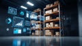 Future-Ready Warehouse with Advanced Technology Royalty Free Stock Photo
