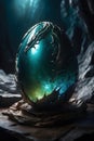 Fantasy green resin dragon egg