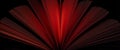 Open Book with Red Light, Dramatic Lighting on Pages, Dark Background Royalty Free Stock Photo