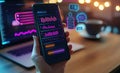 AI-Powered Mobile Data Analysis Royalty Free Stock Photo