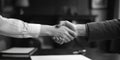 Professional Handshake over Business Table Royalty Free Stock Photo