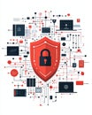 Unveiling the Importance of a Red Shield in Cybersecurity and Data Protection for Privacy Amid Icons