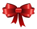 This image showcases a red bow illustration in vector format with a flat design and clear lines suitable for decorations Royalty Free Stock Photo