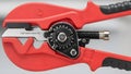 Red high leverage pipe cutter Royalty Free Stock Photo