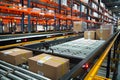 Automated Package Sorting System in a Modern Warehouse