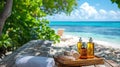 Tropical Spa Bliss: Relaxing Beachside Treatment Royalty Free Stock Photo