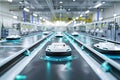Automated Guided Vehicles (AGVs) in a Futuristic Factory Setting