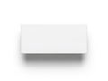 A minimalist white rectangular object on a plain white background Royalty Free Stock Photo