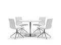 Modern white dining set with four chairs Royalty Free Stock Photo