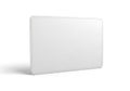 Modern white tablet device isolated on white background Royalty Free Stock Photo