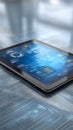 Exploring the Future of Digital Innovation Through a Futuristic Touchscreen Tablet Design and Technology Royalty Free Stock Photo