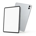 Sleek tablet with protective frame in silver Royalty Free Stock Photo