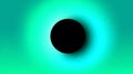 Abstract Black Circle on a Vibrant Teal Gradient Background Royalty Free Stock Photo