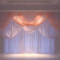 Elegant Dance Studio Curtain Backdrop Royalty Free Stock Photo