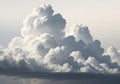 Majestic cumulus cloud formation against a clear sky backdrop isolated on white background Royalty Free Stock Photo