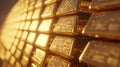 Golden Bullion Stack Royalty Free Stock Photo