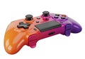 Colorful gradient gaming controller for modern video game consoles Royalty Free Stock Photo