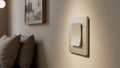 Modern Light Switch in Cozy Room Royalty Free Stock Photo