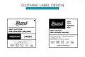 Clothing Label Design Templates with Care Symbols and Material Information Royalty Free Stock Photo