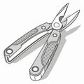 Multitool pliers with various functions essential for DIY projects and outdoor activities featuring a sleek design and durable Royalty Free Stock Photo
