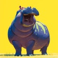 Cheerful Hippo Smile Royalty Free Stock Photo