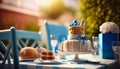 Brightly colored candies and sweet treats abound on a table set for a joyful birthday party, complete - ai generated