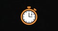 Orange Countdown Timer with Arrow on Black Background Ready for Action Royalty Free Stock Photo