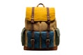 A vintage style backpack with a unique design and multiple pockets Royalty Free Stock Photo