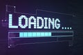 Futuristic Pixelated Loading Screen Interface Design Royalty Free Stock Photo