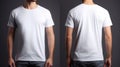 White tshirt mockup front and back