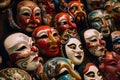 Vibrant Collection of Peking Opera Masks Royalty Free Stock Photo