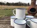 Enamelware Camping Cups Mugs Mock-up