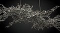 Abstract silver web structure on black background Royalty Free Stock Photo