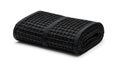 black anti-slip mat partially rolled on white Royalty Free Stock Photo