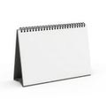 Empty standing spiral bound notebook on a white background Royalty Free Stock Photo