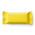 A bright yellow candy bar wrapper with a clean and simple design. isolated on transparent background Royalty Free Stock Photo