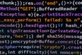The image shows a C code snippet on a computer screen, structured and relevant to computer sciencesoftware development Royalty Free Stock Photo