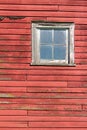 Close up exterior view of old weathered red 19th Century wooden barn Royalty Free Stock Photo