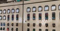 Industrial Control Panel With Digital Gauges and Switches in an Industrial Facility Royalty Free Stock Photo