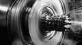 Metal Object Rotating in a Machine with Blurred Background Royalty Free Stock Photo
