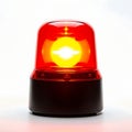 Bright red emergency beacon light mounted on a black base Royalty Free Stock Photo