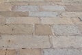 Beige color European stone walkway texture background