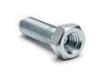 Hex head bolt with threaded shaft and flat countersunk head Royalty Free Stock Photo