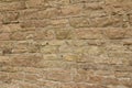 Antique exterior limestone stone wall texture with thick mortar